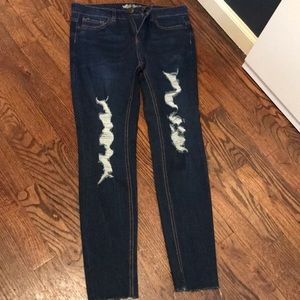 Wild Fable High Rise skinny ripped ankle jean